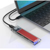 Orico TCM2-C3 M.2 Nvme To USB-C 10Gb/s Disk Drive - Red - (ORICO-TCM2-C3-RD-BP-HU)