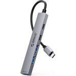 Orico YSB4-U2 USB-A/USB-C Hub Docking Station 2x USB-A 2.0 + 1x USB-A 3.0 + 1x USB-C 2.0 + 1x USB-C - Gray - (ORICO-YSB4-U2-GY-BP-HU)