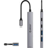 Orico YSB4-U2 USB-A/USB-C Hub Docking Station 2x USB-A 2.0 + 1x USB-A 3.0 + 1x USB-C 2.0 + 1x USB-C - Gray - (ORICO-YSB4-U2-GY-BP-HU)