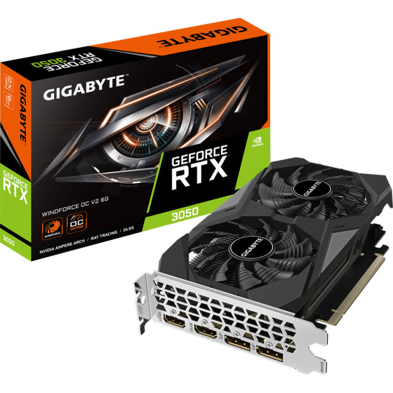 Gigabyte Vga Nv Gb Rtx 3050 Windforce Oc 6G v2 - (GV-N3050WF2OCV2-6G)