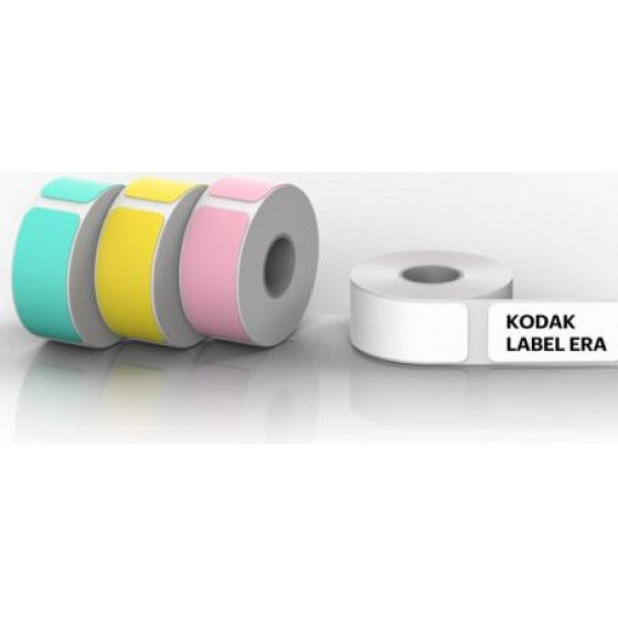 Kodak Label Era M50 Sticker Label 12 Rolls Set (White 9Rolls, Pink/Green/Yellow 1 Roll Each) - (KOICRGM5012P12)