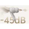 QCY Buds Anc Black (HT15)- 45db Anc Tws Earbuds 35h 5 Mic ENC, ear-Canal Adaptive tech, Leather Case - (QCY-HT15 Black)