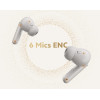 QCY Buds Anc Black (HT15)- 45db Anc Tws Earbuds 35h 5 Mic ENC, ear-Canal Adaptive tech, Leather Case - (QCY-HT15 Black)
