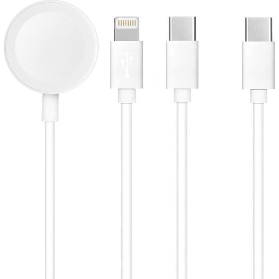 Cable 3in1 Type C To Lightning / Typ C / Apple Watch 3W 2A C3169 1,2 m White OEM