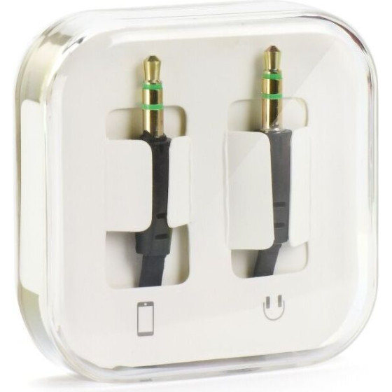 Cable Aux Jack 3,5 Mm (male) To Jack 3,5 Mm (male) Box 1 m Black OEM