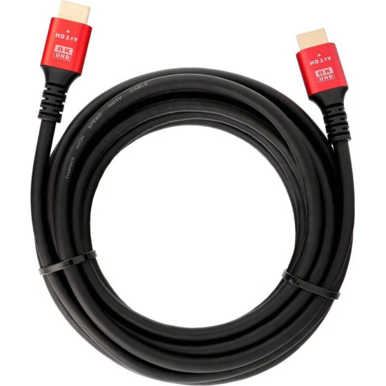 Cable Hdmi 2.1 Cable 8K 60Hz / 4K 120Hz - Ultra High Speed, HDR, eARC, VRR, 48GBps 5 m Black OEM