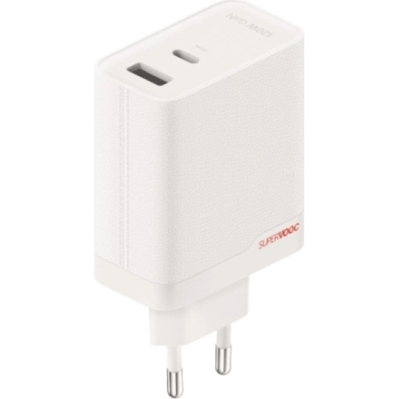 OnePlus ���������� ��������� 120W Dual Ports Supervooc Adapter + Cable (Type-C + Type-A) White EU