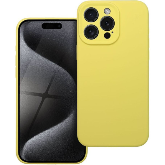 Case Silicone 2mm For Iphone 15 Pro Max Lemon OEM