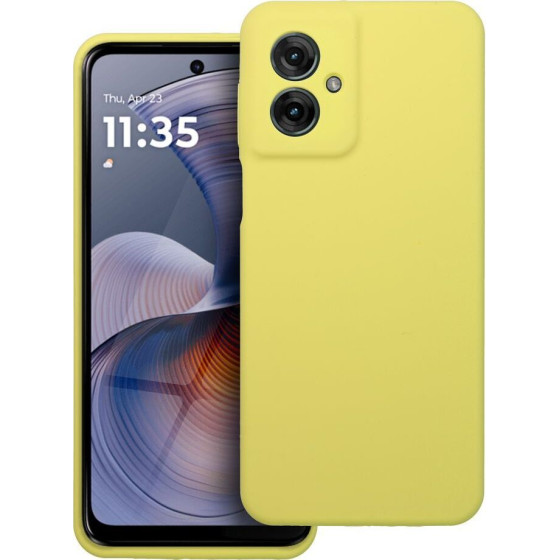 Case Silicone 2mm For Motorola G55 5G Lemon OEM