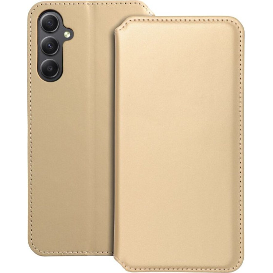 Dual Pocket Book Case For Samsung A34 5G Gold OEM