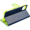 Fancy Book Case For Iphone 16 Pro Max Navy / Lime OEM