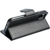 Fancy Book Case For Samsung A12 Black OEM