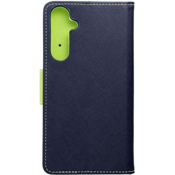 Fancy Book Case For Samsung A35 Navy / Lime OEM