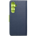 Fancy Book Case For Samsung S24 Fe Navy / Lime OEM