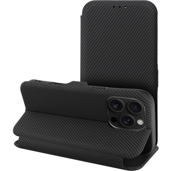 Folio Side Magnet Book Case For Iphone 15 Pro Max Black OEM