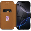 Folio Side Magnet Book Case For Iphone 16 Pro Max Brown OEM