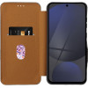 Folio Side Magnet Book Case For Samsung A15 Brown OEM