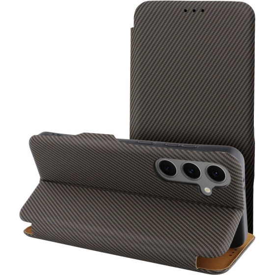 Folio Side Magnet Book Case For Samsung S25 Plus Brown OEM