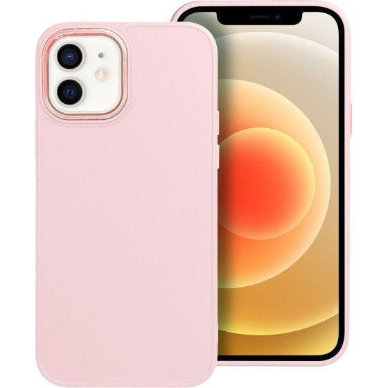 Frame Case For Iphone 12 / 12 Pro Powder Pink OEM