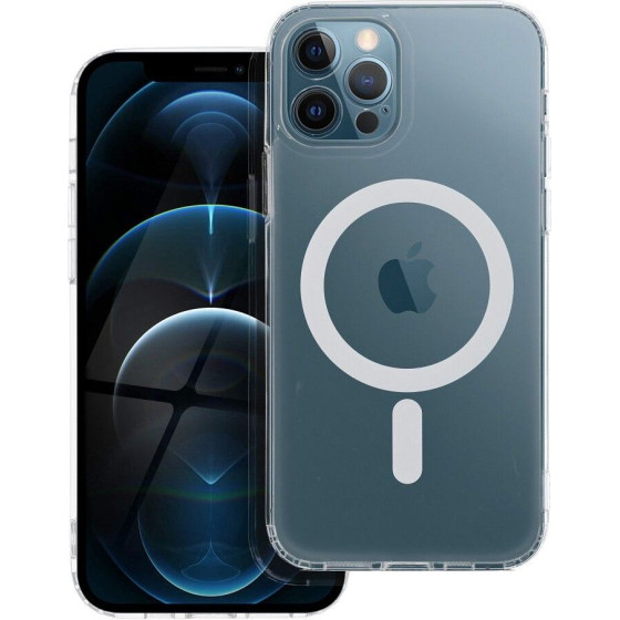 Frost Mag Cover Case With Camera Protection Compatible With Magsafe For Iphone 12 Pro Transparent OEM
