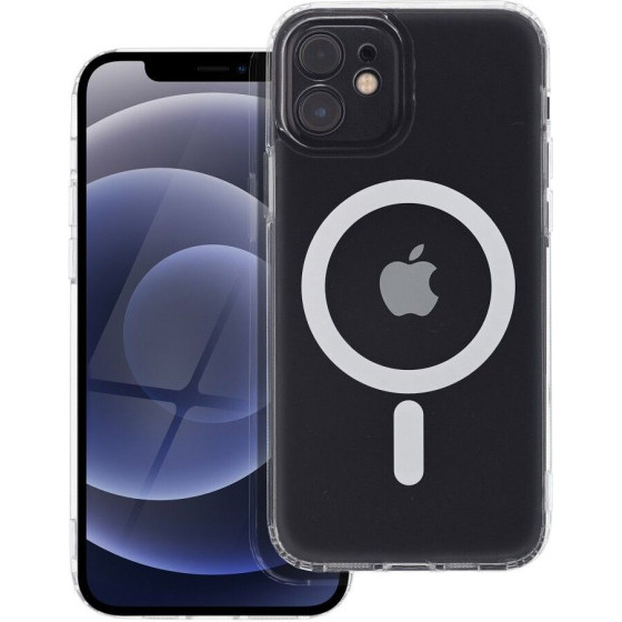 Frost Mag Cover Case With Camera Protection Compatible With Magsafe For Iphone 12 Transparent OEM