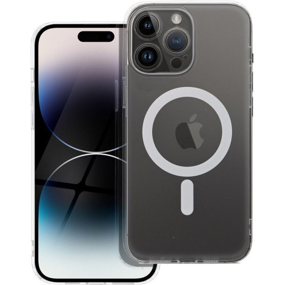 Frost Mag Cover Case With Camera Protection Compatible With Magsafe For Iphone 14 Pro Max Transparent OEM