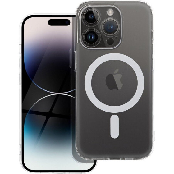Frost Mag Cover Case With Camera Protection Compatible With Magsafe For Iphone 14 Pro Transparent OEM