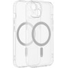 Frost Mag Cover Case With Camera Protection Compatible With Magsafe For Iphone 15 Plus Transparent OEM