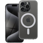 Frost Mag Cover Case With Camera Protection Compatible With Magsafe For Iphone 15 Pro Transparent OEM