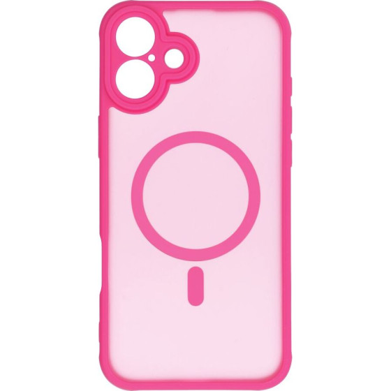 Full Matte Mag Cover Case Compatible With Magsafe For Iphone 16 Plus Pink OEM