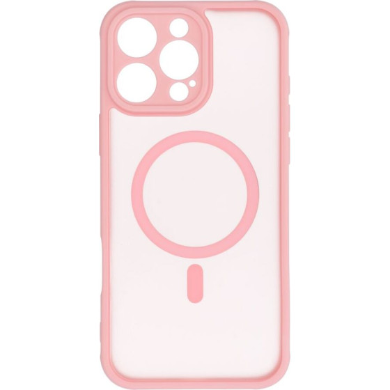 Full Matte Mag Cover Case Compatible With Magsafe For Iphone 16 Pro Max Jasny Rozowy OEM