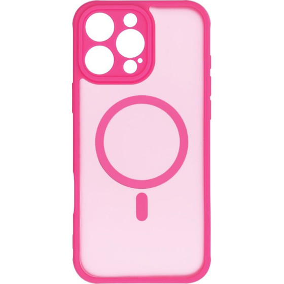 Full Matte Mag Cover Case Compatible With Magsafe For Iphone 16 Pro Max Pink OEM