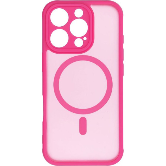 Full Matte Mag Cover Case Compatible With Magsafe For Iphone 16 Pro Pink OEM