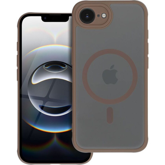 Full Matte Mag Cover Case Compatible With Magsafe For Iphone 16E (Se 4 2025) Brown OEM