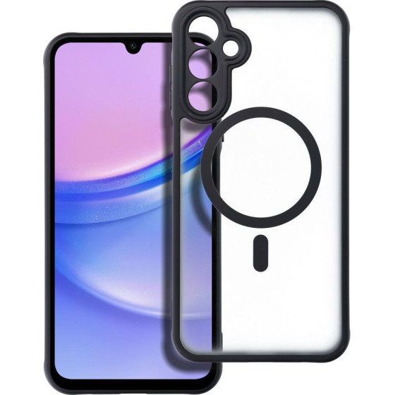 Full Matte Mag Cover Case Compatible With Magsafe For Samsung A15 Black OEM