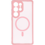 Full Matte Mag Cover Case Compatible With Magsafe For Samsung S24 Fe Jasny Rozowy OEM