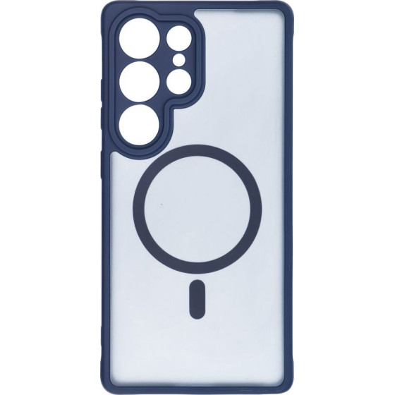 Full Matte Mag Cover Case Compatible With Magsafe For Samsung S25 Plus Blue OEM
