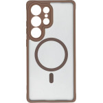 Full Matte Mag Cover Case Compatible With Magsafe For Samsung S25 Plus Brown OEM