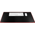 Gaming Mouse And Keyboard Pad 900 x 400 x 3 Mm Black With Red Stitching OEM