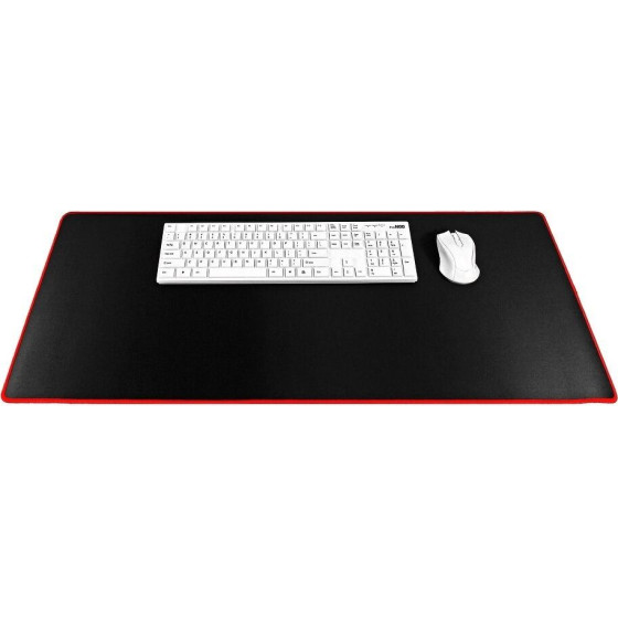 Gaming Mouse And Keyboard Pad 900 x 400 x 3 Mm Black With Red Stitching OEM