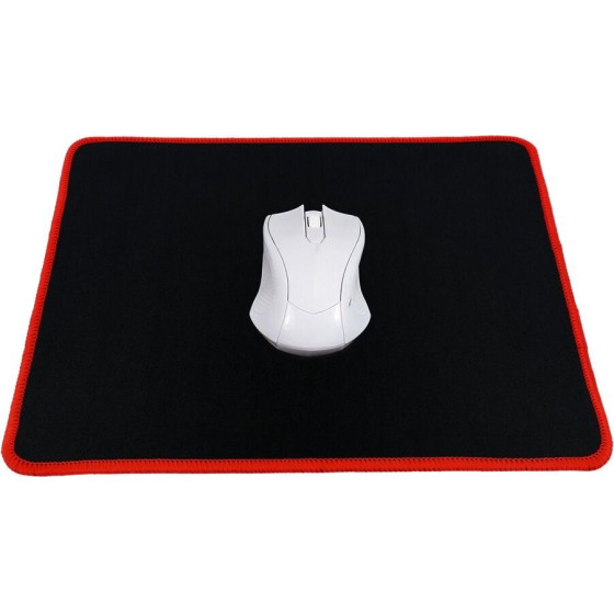 Gaming Mousepad 300 x 240 x 3 Mm Black With Red Stitching OEM