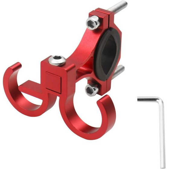 Hook For Shopping With Two Loops For Bike / Scooter Aluminum FS366 Red OEM