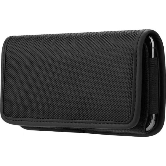 Horizontal Universal Case Oxford Model 4 For Iphone 13 Pro Max / Samsung S21 Ultra / Xiaomi 12 Ultra Black OEM