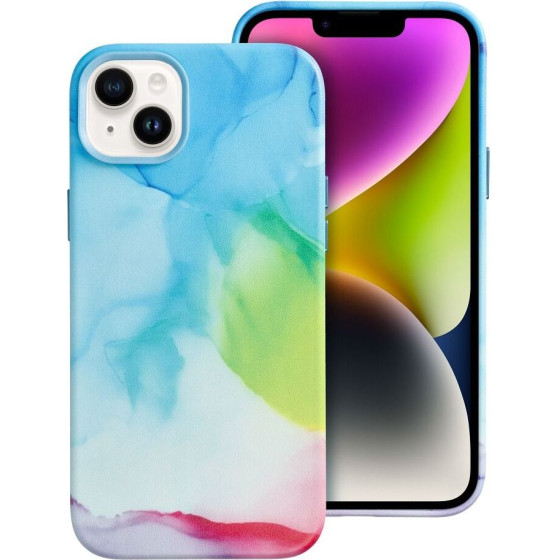 Leather Mag Cover Case For Iphone 14 Plus Color Splash OEM