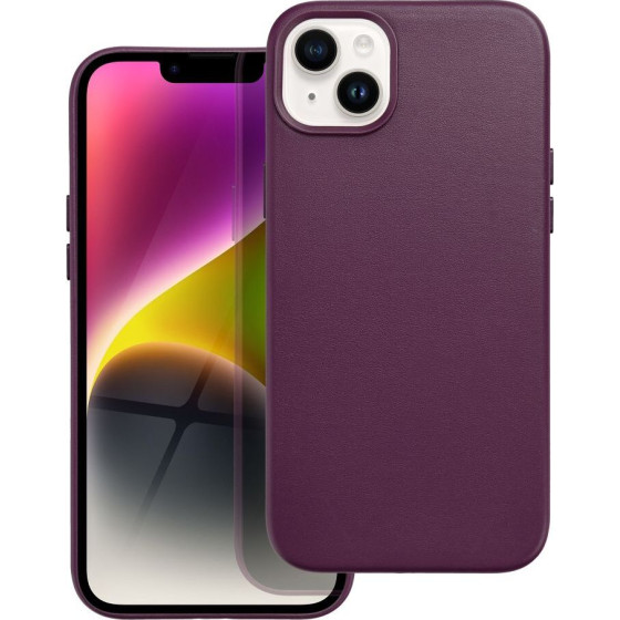 Leather Mag Cover Case For Iphone 14 Plus Dark Violet OEM