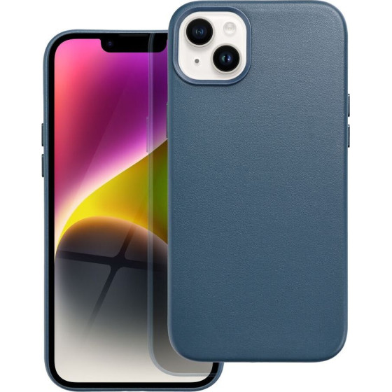 Leather Mag Cover Case For Iphone 14 Plus Indigo Blue OEM