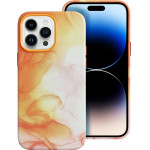 Leather Mag Cover Case For Iphone 14 Pro Max Orange Splash OEM