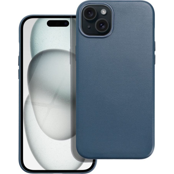 Leather Mag Cover Case For Iphone 15 Plus Indigo Blue OEM