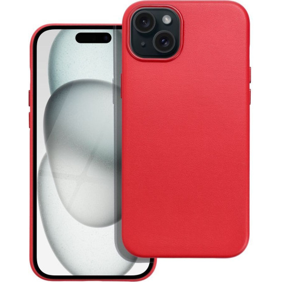 Leather Mag Cover Case For Iphone 15 Plus Red OEM