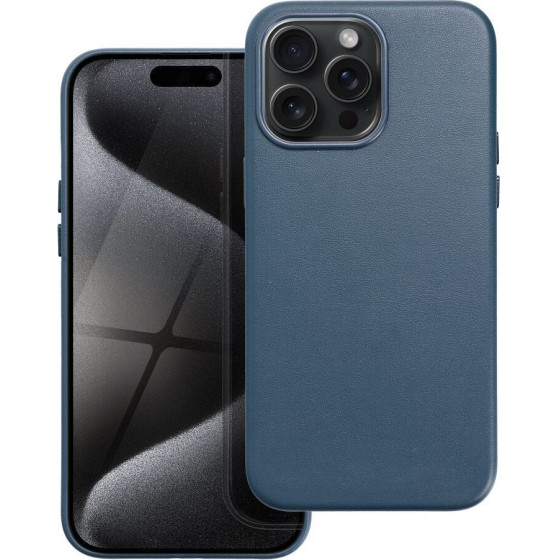 Leather Mag Cover Case For Iphone 15 Pro Max Indigo Blue OEM